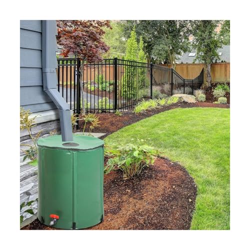 GZKDKZB Serbatoio di accumulo dell'Acqua piovana da 1250 Litri per Esterni con Filtro, Raccoglitore Portatile di Acqua piovana per irrigazione del Giardino e stoccaggio dell'Acqua (Verde)
