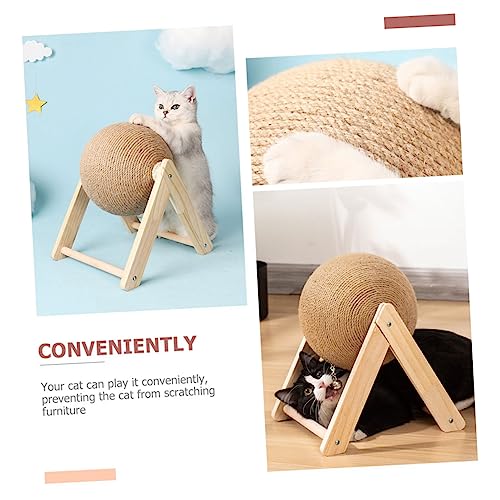 Juguete Rascador para Gatos Bola Sisal Natural 7.09 in miniatura 3