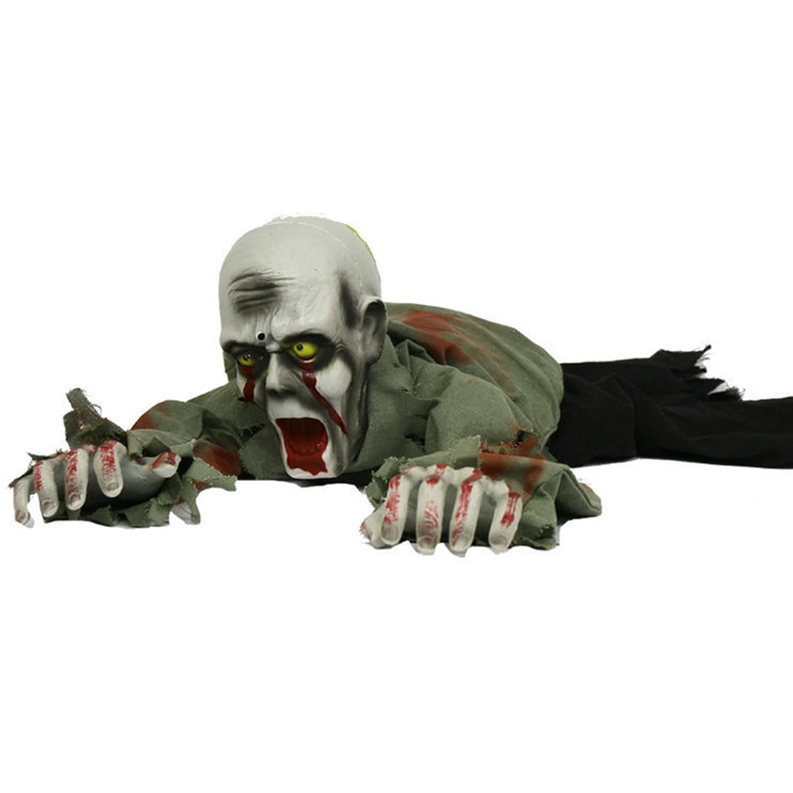 OYDAS halloween decorations Scary Climbing Zombie Groundbreaker Skeleton Zombie Ghost with Glowing Red Eyes and Creepy Sound Halloween Zombie Props for Indoor Outdoor Graveyard Haunted House
