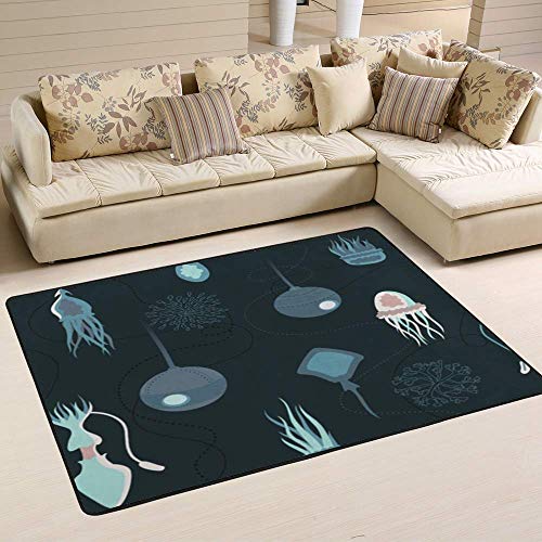 Tapis de sol antidérapant intérieur lavable grand format 152x99 cm - 6