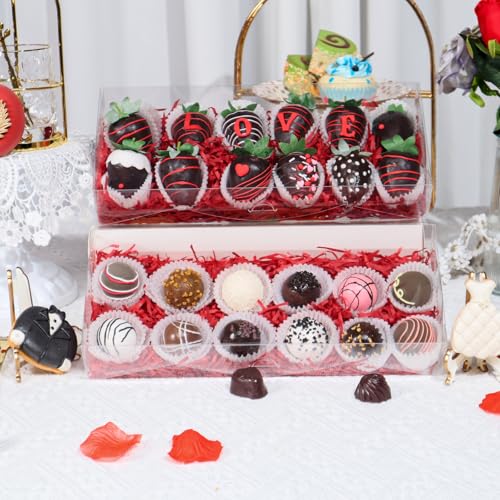 Boîtes à truffes chocoalte transparentes RomanticBaking résolvant vos soucis de transport
