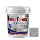 Louis Forest Waterproof Floor Paint,High-Gloss Marble Effect Epoxy Floor Coating,Marble Garage Paint,Louis-Forest Waterproof Water-Based Epoxy Coating (Dark Grey)