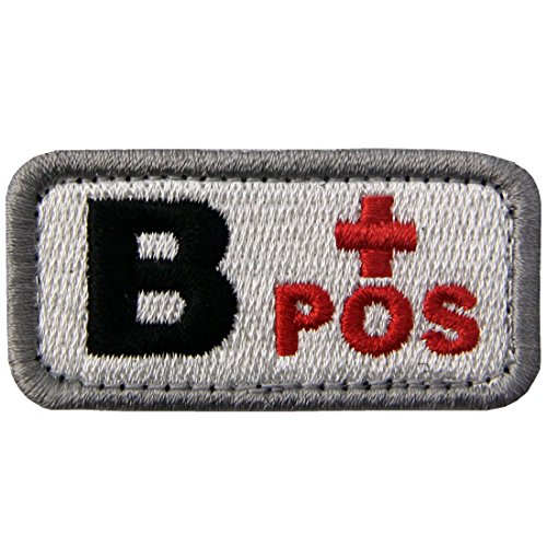 Bild: Taktisch Typ B positiv Blutgruppe Emblem Bestickter Aufn�her mit Haken- und Flauschb�nder, Rot schwarz f�r 5,49 EUR (-15%) statt 19,99 EUR bei amazon.de