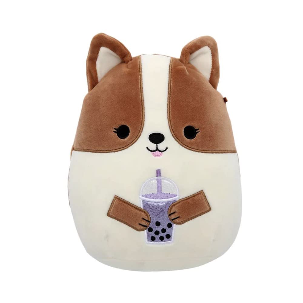Squishmallows Official Kellytoy Plush 8 Inch Squishy Soft Plush Toy Animals (Regina Corgi (with Boba)) โ image 1