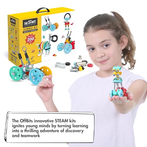 Image of The Off Bits Educational STEM Toys for 6+: Robot Toy Building Sets, 3-in-1 Engineering Kit for Boys and Girls, Build Your Own STEM Building Toys with Endless Possibilities (Jumbo Kit)