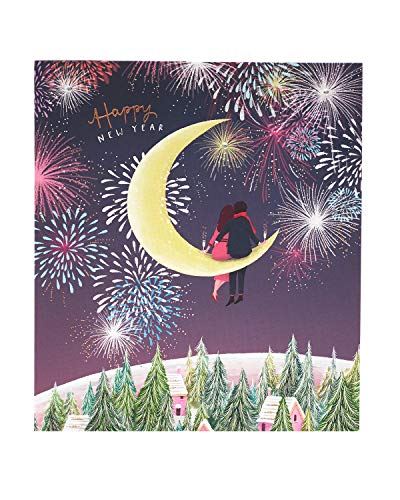 Happy New Year Card - New Year 2021 Card - Beautiful Firework Design