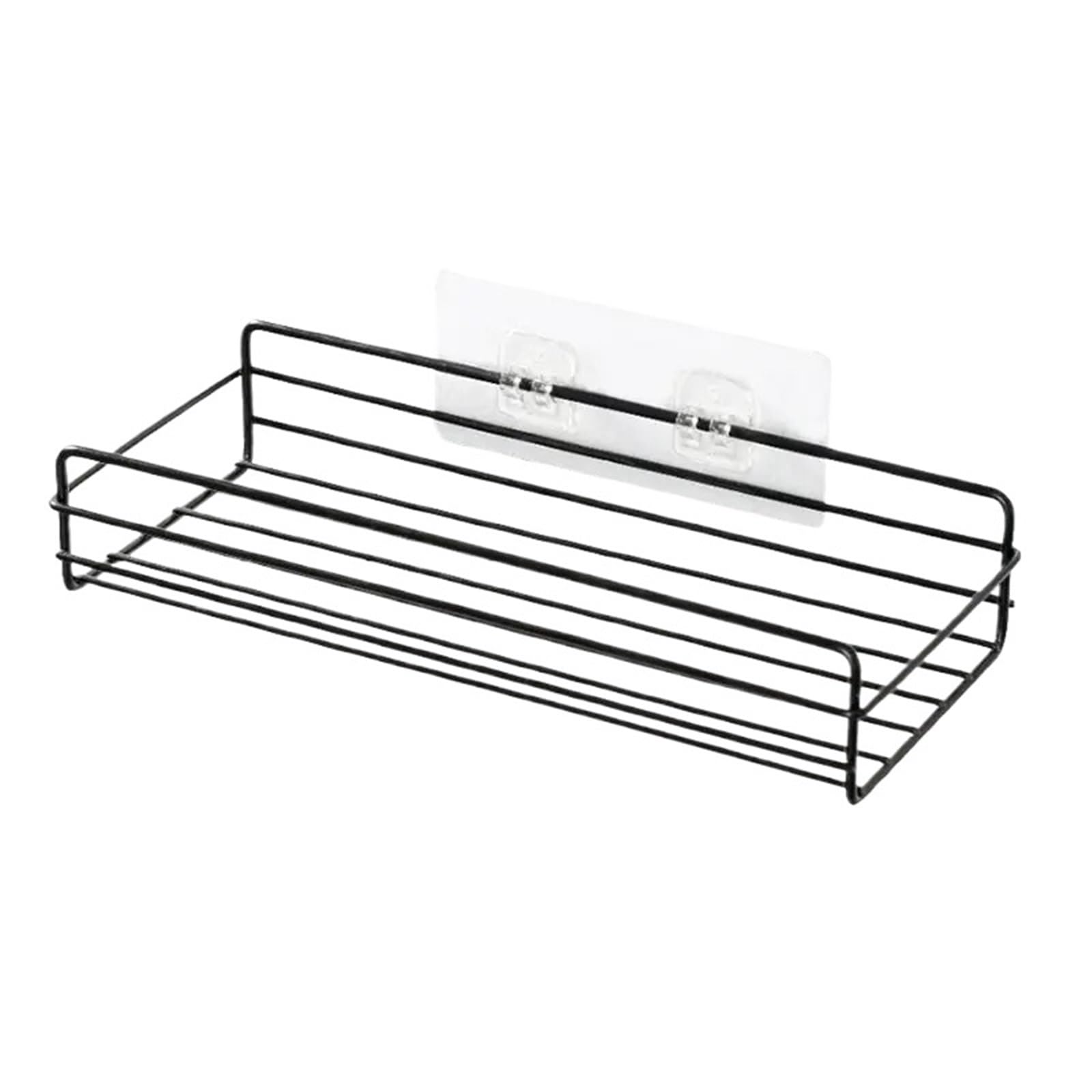 DSFVERVD Drain rack Bathroom Storage Rack Kitchen Organizer Shelf Black Shelves Corner Frame Iron Shower Punch Free Mounted Caddy