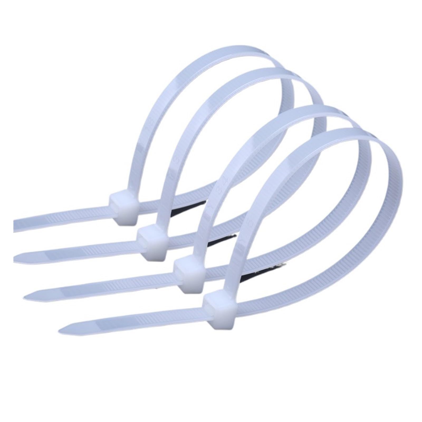 Bdfjeds White Cable Ties Cable Ties Plastic Tensile Strength Self-Locking Black And Nylon(,5X150mm100pcs)