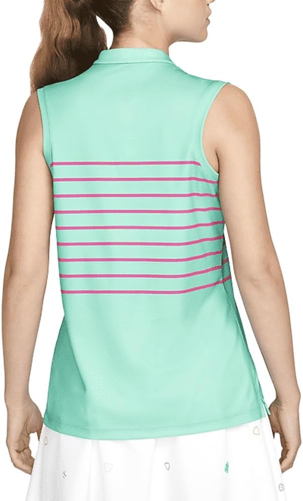 Nike Golf Women's Dri-FIT Victory Tank in Washed Teal/Pink Medium
