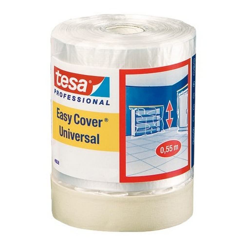 Tesa Easy Cover 4368 04368-00011-01 Premium Masking Tape with Cover Sheeting 33 m x 1800 mm
