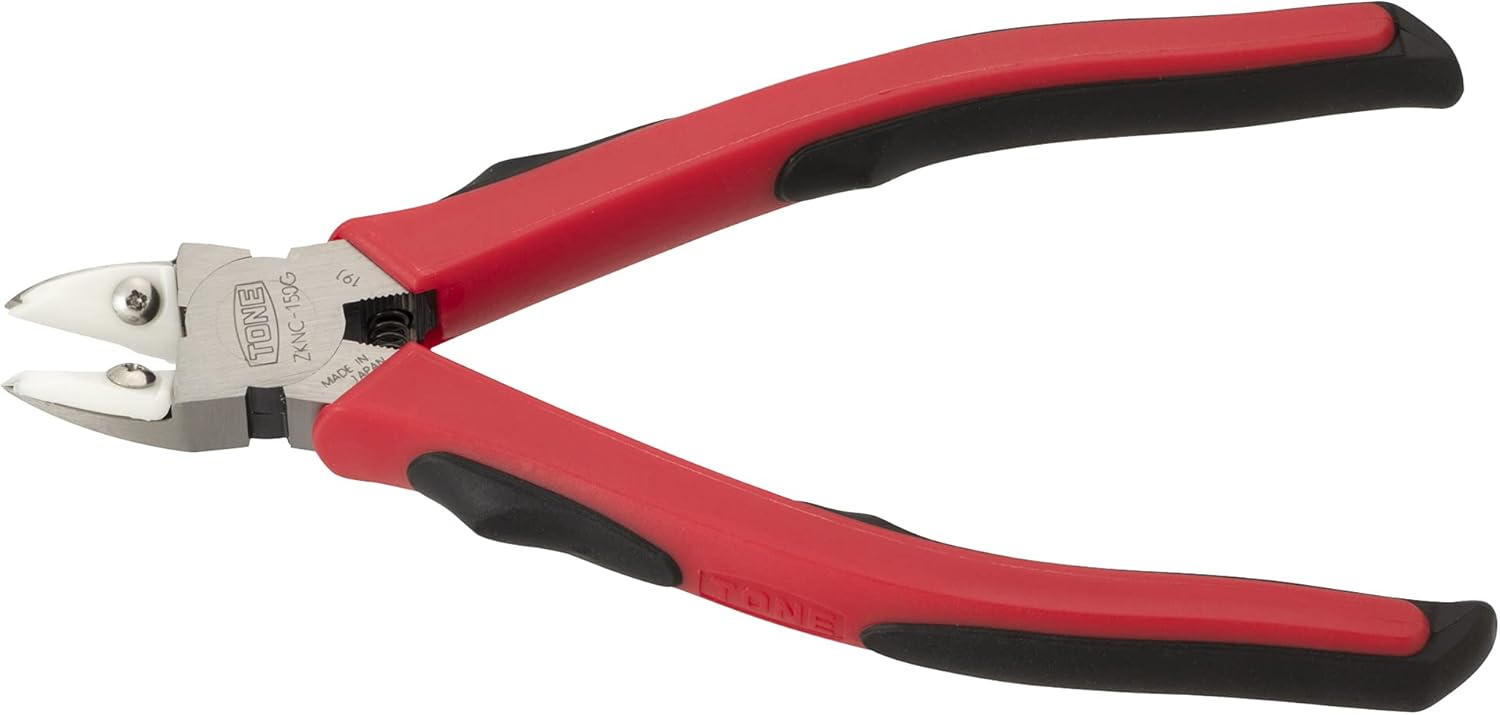 TONE Cutting Pliers (Hold Type) KNC-150G Red Overall Length 171mm