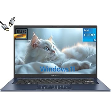 ASUS Vivobook 14 (2025), laptop fino FHD de 14 polegadas, Intel 13th Core i5-1334U, gráficos UHD, câmera de privacidade, Bluetooth5.1, Windows 11 H, azul silencioso, W/HDMI (16 GB de RAM | SSD de 2 TB