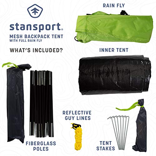 Stansport 723-800-STA 723-800 Star-Lite I Barraca com braguilha 213 x 152 x 101 cm, verde neon