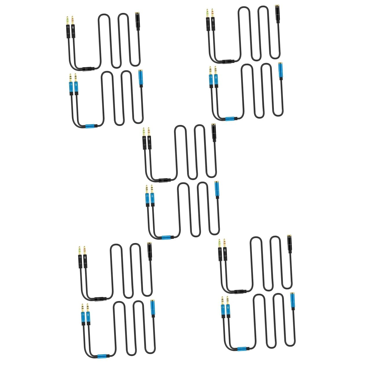 UKCOCO 10stücke Kopfhörer Splitter Kabel Audio Y-Adapter Für Computer Tragbar Langlebig Installieren Geeignet Für Musik Spiele Und Videoanrufe