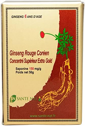 GINSENG ROUGE Coréen 50G EXTRA GOLD - Extrait Concentré 6 ans d'â...