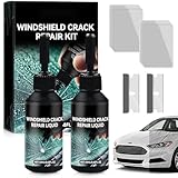 LEEWENYAN 2 Stück Steinschlag Reparaturset Windschutzscheibe, Windschutzscheibe Reparaturset, Glas Reparatur Set, Scheiben Reparaturset Auto Zur Reparatur Löchern und Rissen (20ml*2)(D)
