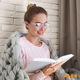 IBOANN Chic & Comfy Blue Light Glasses for Women - 3-Pack Round Frames, Screen-Ready Style with UV Protection Coating