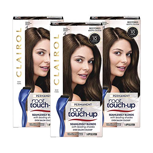 Clairol Permanent Root Touch-Up Kit, Dark Brown 4, 1 Application