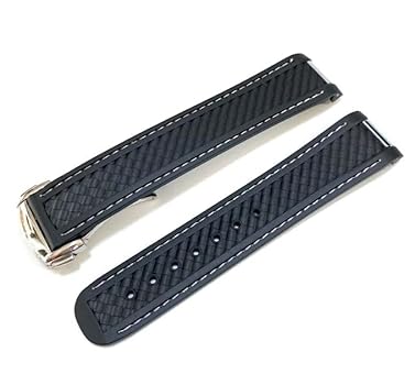 Amazon.co.jp: 腕時計用 ラバーベルト 20mm ブラック