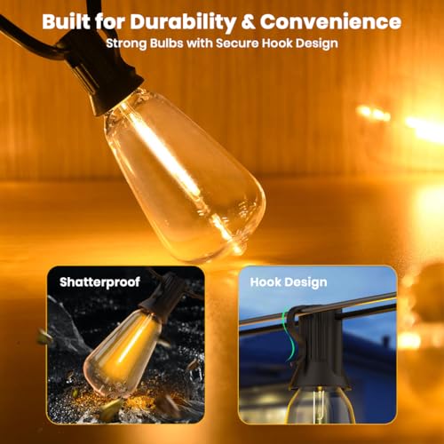 Image of Decorative LED Light Waterproof Shatterproof for Indoor /Outdoor Lighting Energy Saving Hanging Light for Cafe Restaurant Garden Balcony (24V Light - Dimmable with Remote)