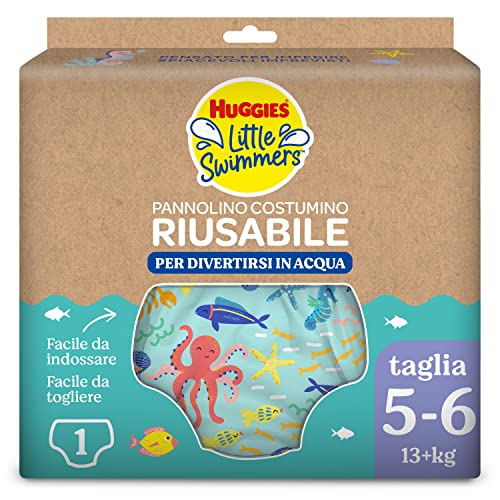 Huggies Little Swimmers Pañal Bañador Reusable Talla 5-6 Bajo del Mar P1