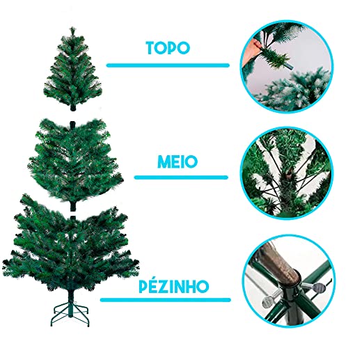 Arvore De Natal Verde Grande 2,10m Pinheiro 950 Galhos