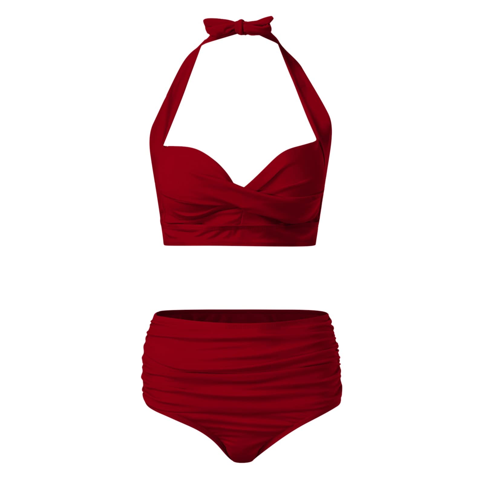 Femme Maillot De Bain 2 Pièces Push Up Rembourré Bikini Set Maillot De Bain Femme 2 Pieces Crochet Ensemble Bikini pour Sexy Pièces Tankini Ensembles Maillots Push Up Set Menstruel Amincissant