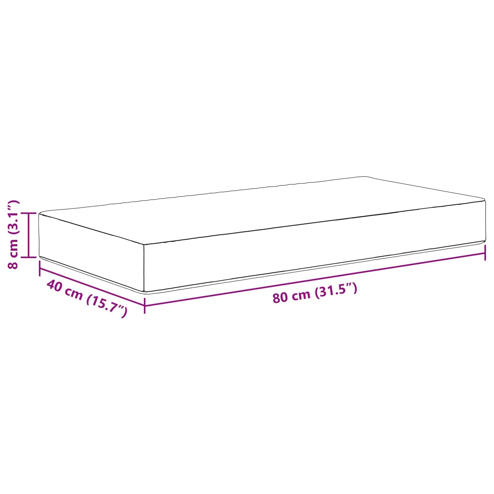 Cuscino per seduta rosa 80 x 40 x 8 cm in 100% poliestere con imbottitura in schiuma ergonomica sfoderabile lavabile per sedia poltrona cucina interno ufficio comfort postura