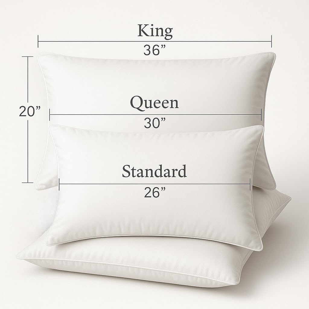 Luxury Bed Pillows – Premium Cushion with Breathable Cotton Cover, Soft Support & Unique Dual Chamber Design, Inspired by Best Hotel Comfort (Standard (Set of 1))