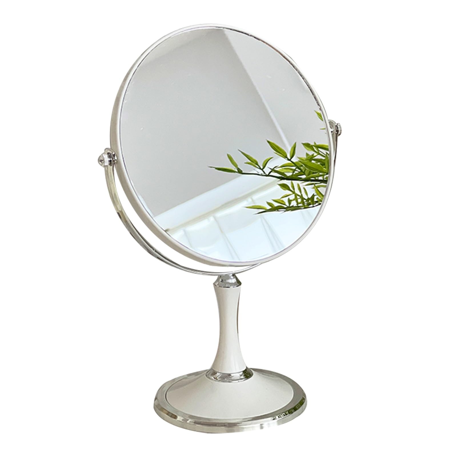 SDCFFC Desktop Magnifying Makeup Mirror, 360°Rotation Double Sided Standing Desk Mirror, Vanity Mirror Detachable Base