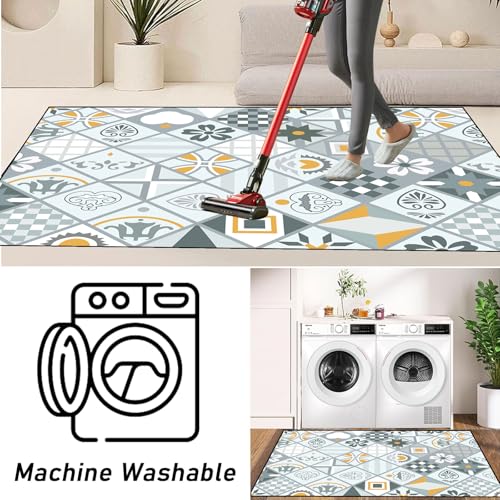 Tapis de cuisine devant évier grand format lavable pour entrée et salle de bains - 6