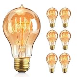 【Klassisches Design】Schönes Warmweiß Licht sorgt für eine gemütliche und romantische Atmosphäre sowie ein nostalgisches Gefühl. E27 Glühlampe verfügt über einen Sockel in Standardgröße, der für die meisten Beleuchtungsanwendungen geeignet ist.