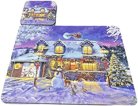 Sets of 4 Placemats with 4 Matching Coasters (Bumble Bee Placemat and Coaster Set)