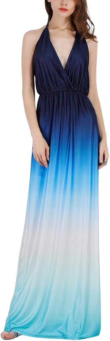 Amazon.com: Ishine elegante de la mujer Gradient Color Vestido día festivo  de Verano Maxi Playa Vestido Para, XL : Ropa, Zapatos y Joyería