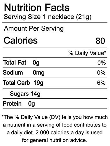 Smarties Candy Necklace - 50Ct In Resealable Standup Candy Bag - Individually Wrapped - Classic Flavors - Stretchable Hard Candy Necklace - Old Fashioned Candy - Retro Party Candy #TOP5