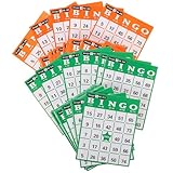 WHAMVOX Kreative Bingo Spielkarten aus Papier Großformatig für Familienfeste und Spendenaktionen Robuste Bingokarten mit 60 Zufälligen Farben Zufällige Farbe Zufällige Farbe