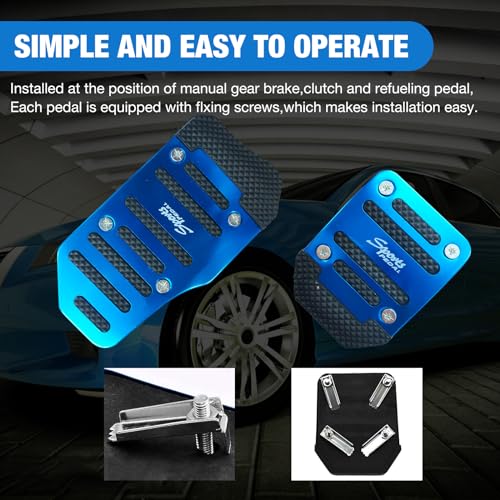 image for Flygun Pack-3 Car Non-Slip Pedal Pads Set, Accelerator Pedal Covers, C