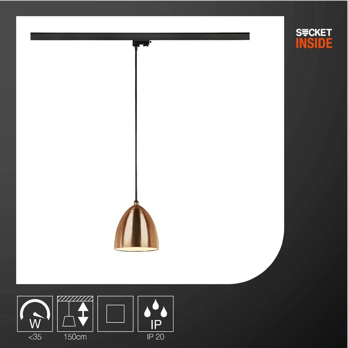 VIVALAMP - Binario Led 2 Metro Trifase Per Faretto Binari Illuminazione