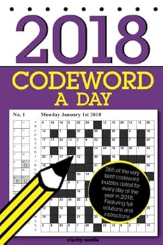 Paperback Codeword a Day 2018: 365 dated codeword puzzles Book