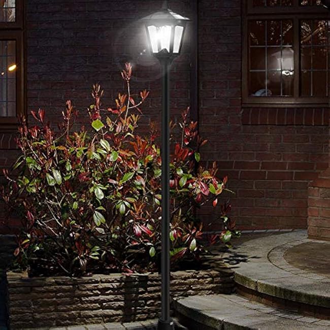 67 Solar Lamp Post Lights Outdoor 50 Lumens, Solar Powered Vintage Street Lights for Garden, Lawn, Pathway, Driveway, Front/Back Door£¨Planter not Included£©
