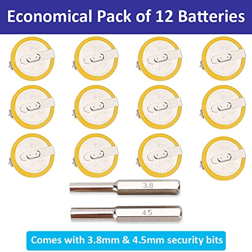 Enerpe Cr2032 With Solder Pins 3V Replacement Battery For Nes Snes N64 Save Game Cartridge 12-Pack #TOP1