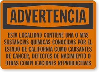 "Warning" California Prop 65 Spanish Sign By SmartSign | 10" x 14" Aluminum