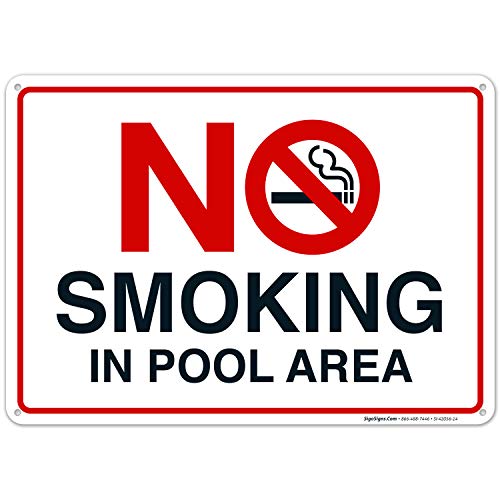 Panneau de piscine No Smoking en aluminium durable résistant aux intempéries et UV
