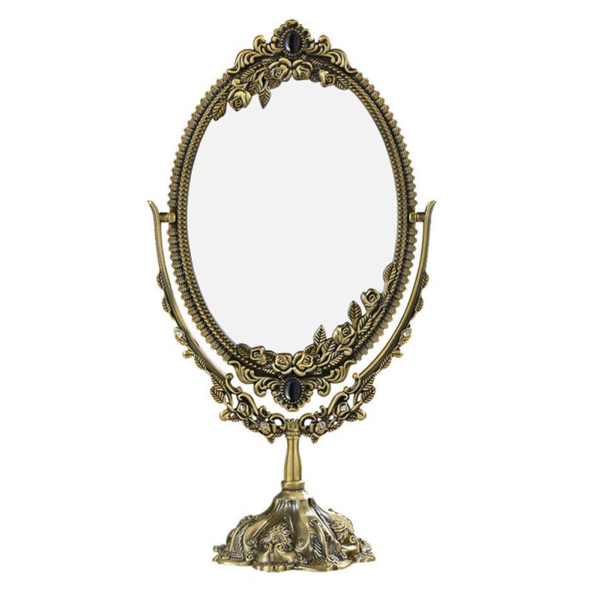 Miroir cosmétique rétro double face avec verre HD antirouille