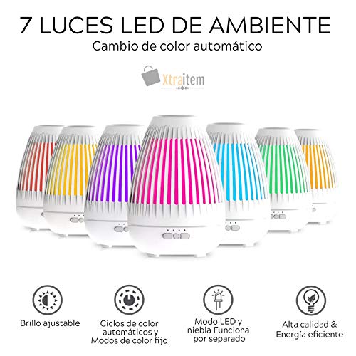 Difusor de Aromaterapia ultrasónico de 300ml, alimentación USB, Humidificador y ambientador del hogar, vaporizador, Apto para Bebes. Xtraitem - imagen 2