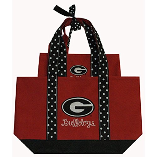 Game Day Outfitters University of Georgia Polka Dot Tote Set