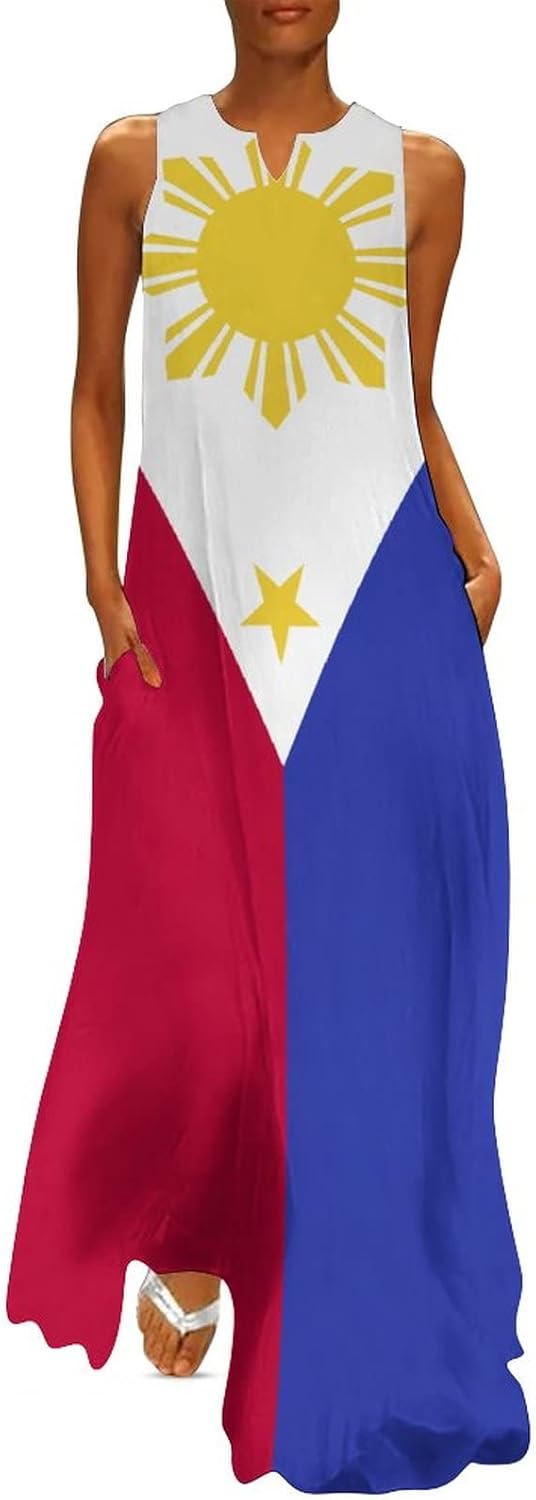 TAIZIYEAH Long Dress Elegant Casual Long Dress Portugal Flag Girls Summer Sunshine Beach Skirts for Womens 3XL