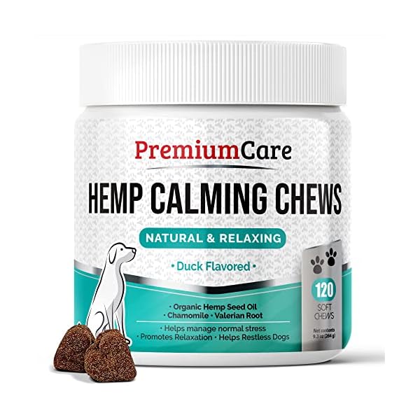 PREMIUM-CARE-Hemp-Calming-Chews-for-Dogs-Made-in-USA-Helps-with-Dog-Anxiety-Separation-Barking-Stress-Relief-93-oz-264g-120-count PREMIUM-CARE-Hemp-Calming-Chews-for-Dogs-Made-in-USA-Helps-with-Dog-Anxiety-Separation-Barking-Stress-Relief-93-oz-264g-120-count