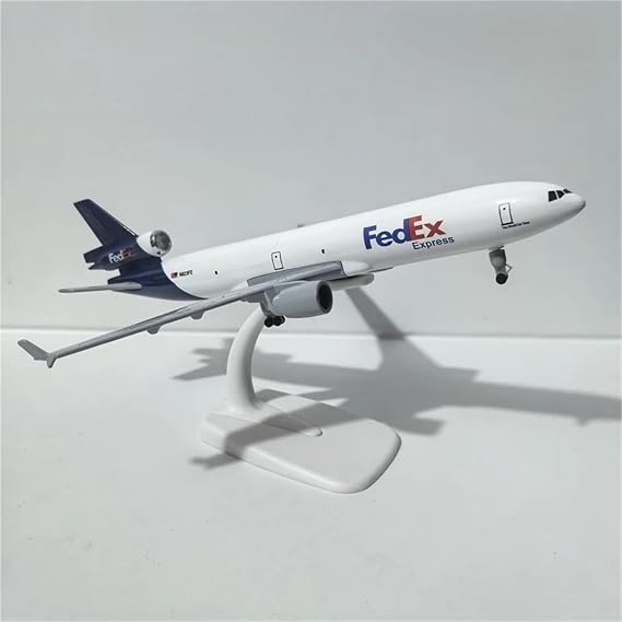 20cm FedEx Mcdonnell Douglas MD-11 Metal Flat Alloy Plane Airplane Aircraft Collection Gift