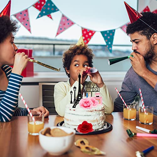 8 Pcs Paris Cake Topper Eiffel Tower Cake Topper With Happy Birthday Cake Topper Street Lamp Rose 7 Inch Eiffel Tower Party Decoration For Boy And Girl Birthday Celebration Gift (Assorted Color) #TOP6